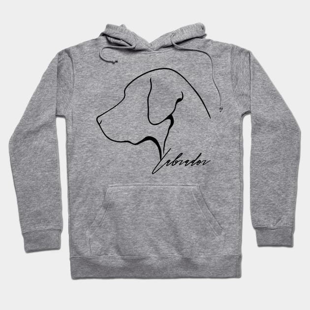 Proud Labrador profile dog Lab lover gift Hoodie by wilsigns